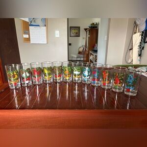 Vintage 12 Days Of Christmas Glasses